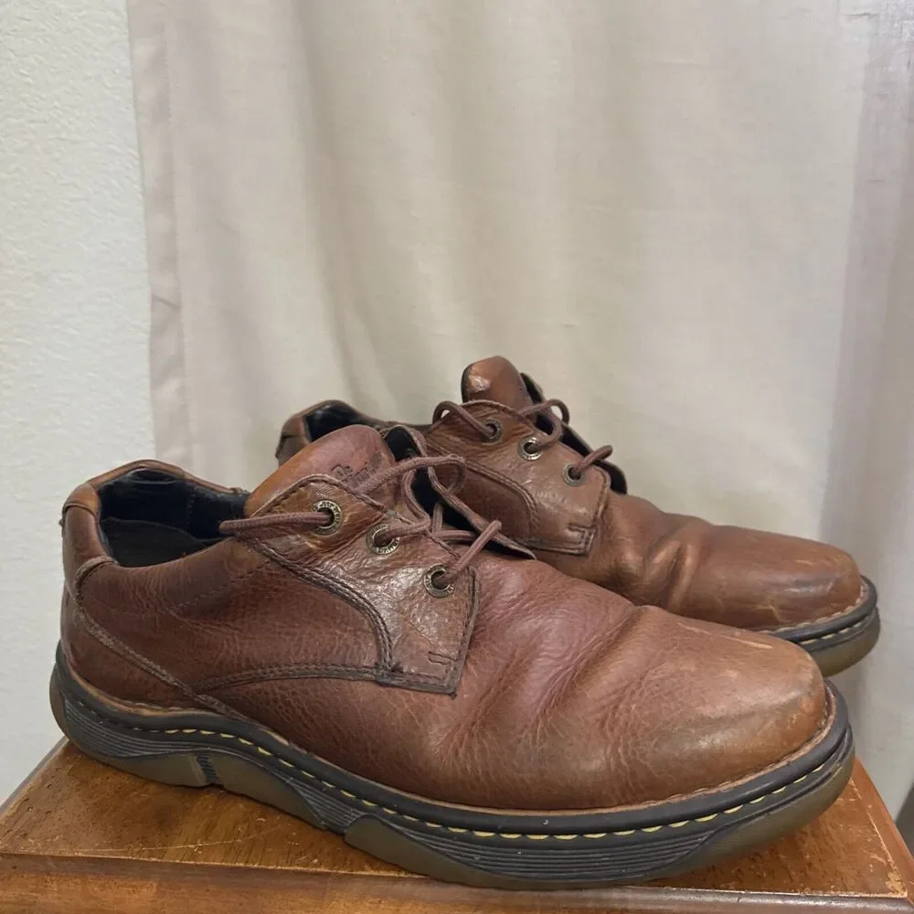 Dr. Doc Martens Mens Work Lug Gum Brown‎ Leather Oxford Size 13 M 47 EU 11487
